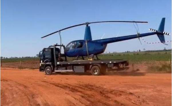 Após fugir de Grupamento Aéreo do Paraná, Helicóptero é apreendido em Naviraí
