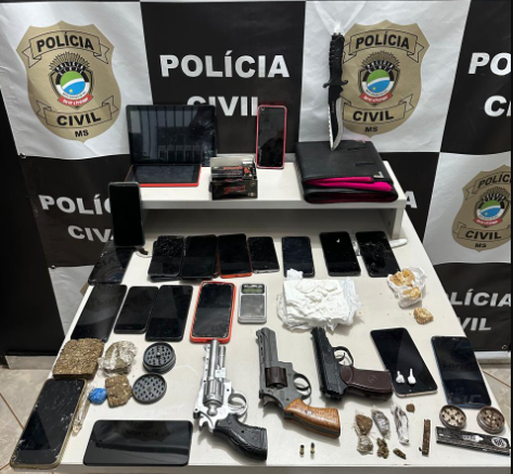 POLICIA CIVIL DE ELDORADO PRENDE 5 PESSOAS POR TRAFEGO DE DROGAS E POSSE DE ARMAS